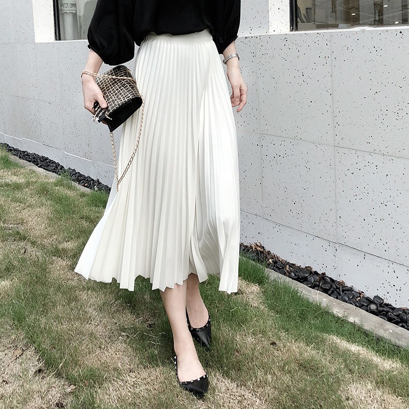 Chân Váy Xếp Ly Dáng Dài Xu Hướng Thời Trang 2021 Freeship,Chân Váy Nữ Dày Dặn Nhiều Màu Hàng Cao Cấp QC Hè 2021 Mới