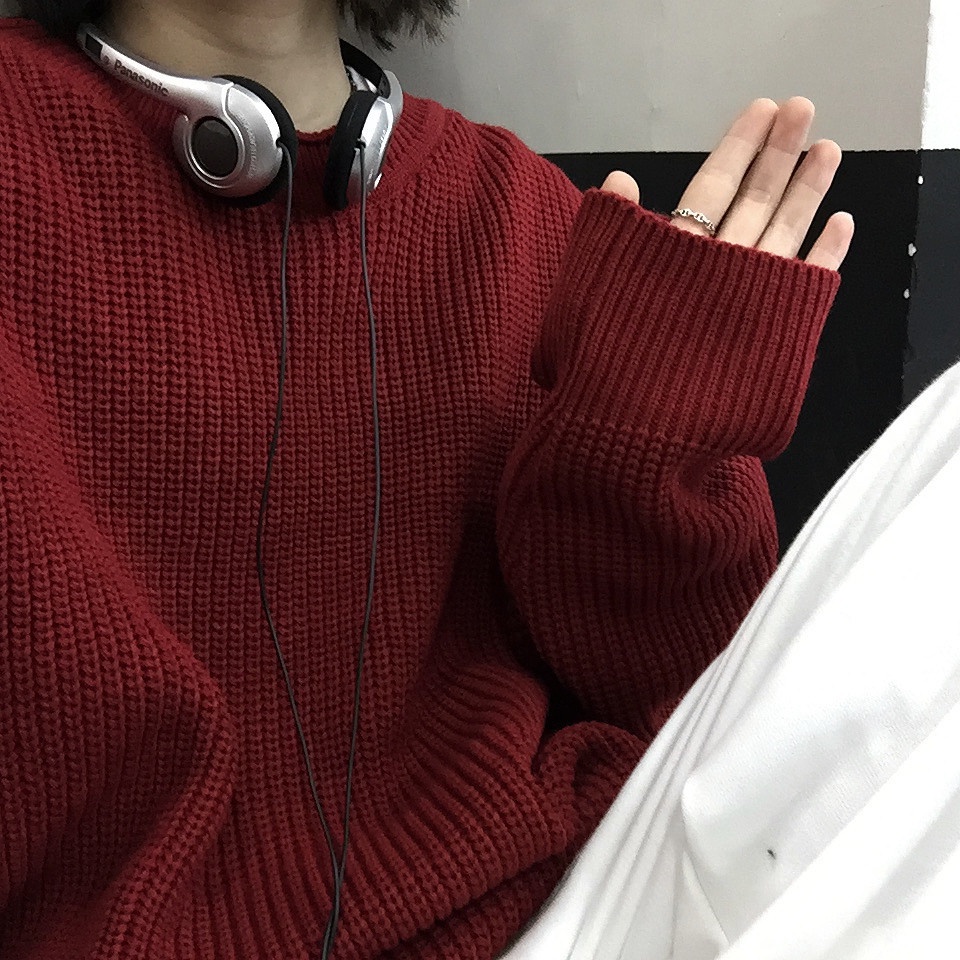 Áo sweater nam form rộng tay dài, Áo sweater len nam oversize mặc nhà đi chơi BTS hàn quốc ulzzang