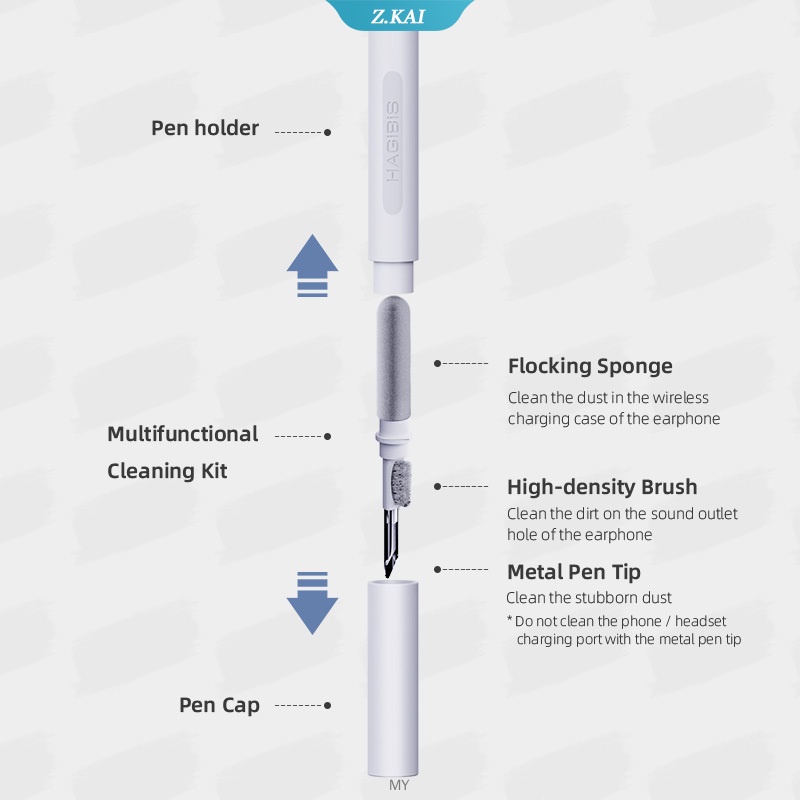 Bút vệ sinh tai nghe bluetooth Bộ bút làm sạch bền bỉ Hộp sạc tai nghe không dây eirpods Bàn chải làm sạch hộp sạc làm sạch sâu Làm sạch sâu