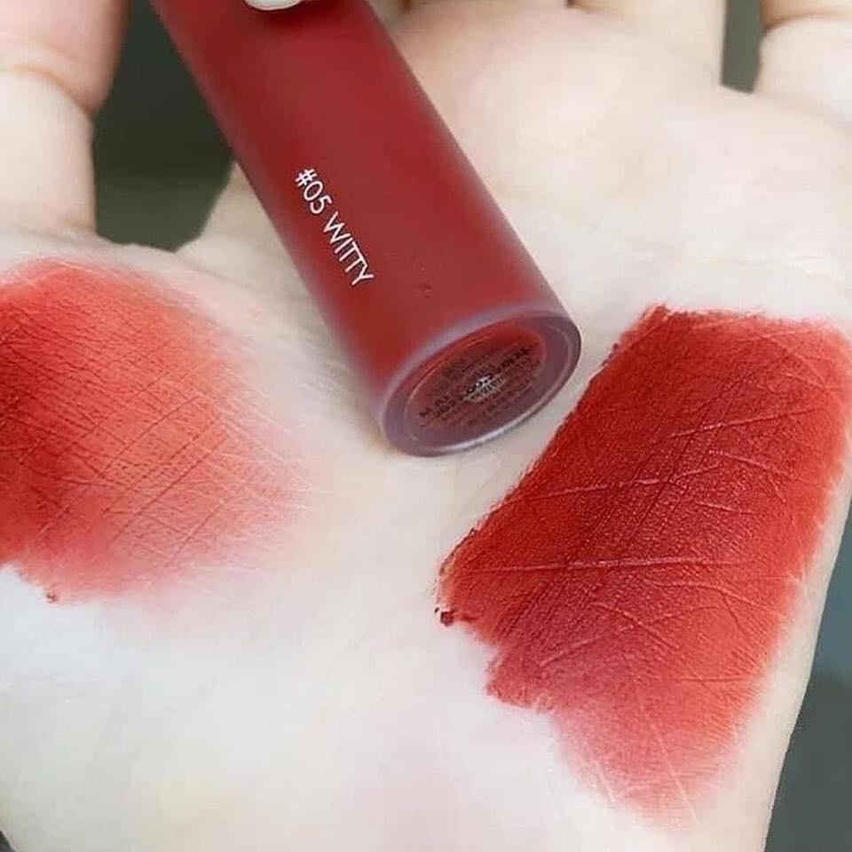 |AUTH. TEM HIDDEN TAG] Son Kem Lì Hàn Quốc Lip Tint #05 Witty Đỏ gạch