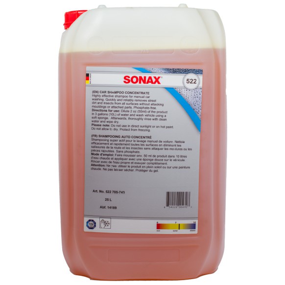 XÀ BÔNG RỬA XE TĂNG ĐỘ BÓNG CHO SƠN SONAX GLOSS SHAMPOO 25 LÍT 522705