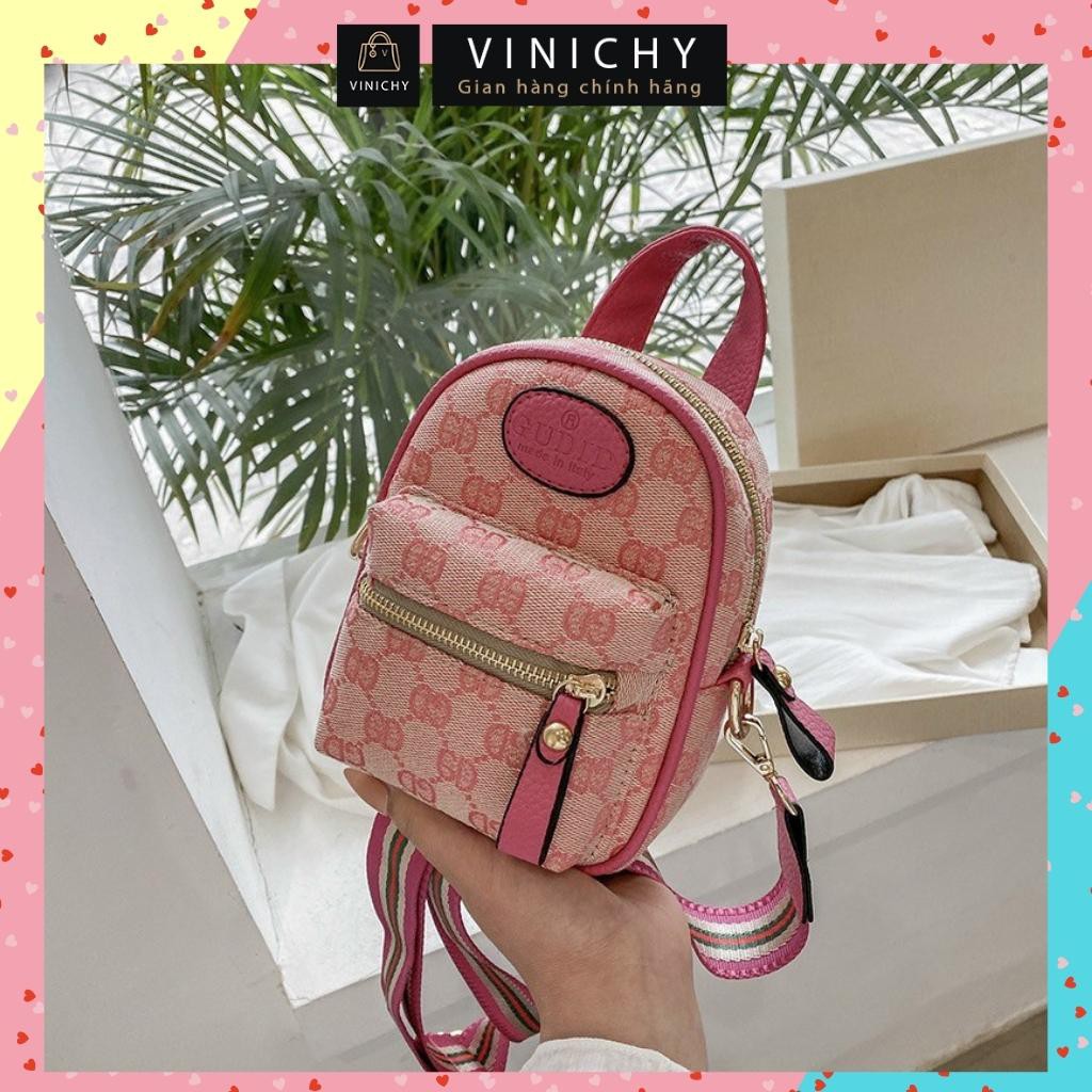 Balo nữ nhỏ, mini, đeo chéo, túi đi chơi, đi học VINICHY, da cao cấp size 14cm HA069