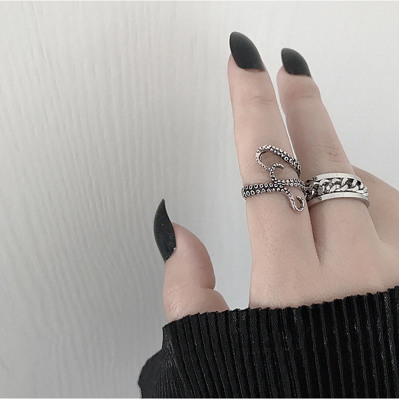 Nhẫn unisex thiết kế độc đáo phong cách Hàn Quốc Nhật Bản