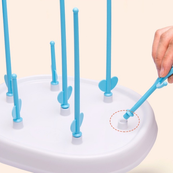 Giá úp bình sữa khay úp núm vú ly cốc hình cây cao cấp vệ sinh an toàn cho bé Homedy.kids