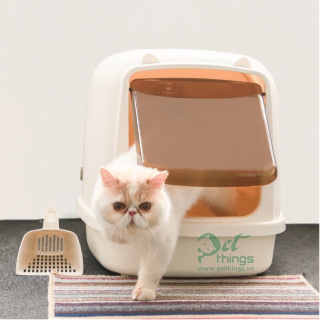 Nhà vệ sinh kín có nắp Catidea 2 size lớn cho mèo