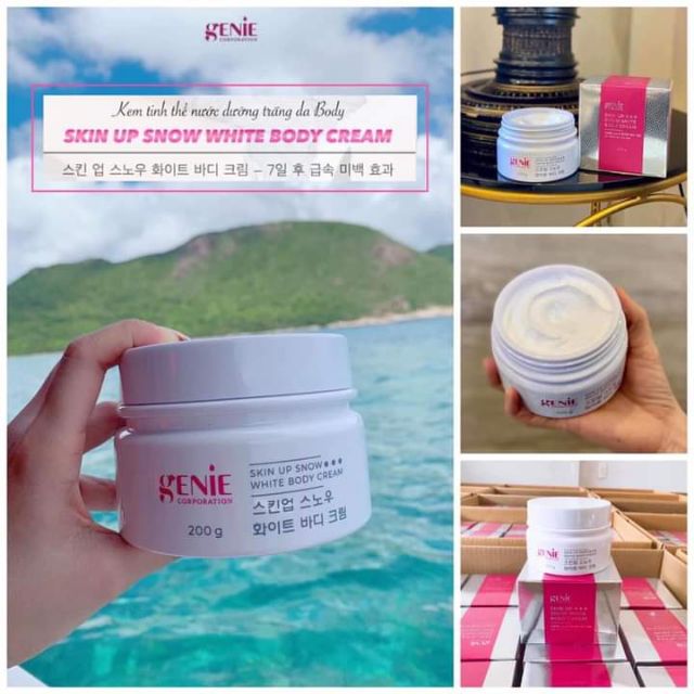 KEM BODY TINH THỂ NƯỚC GENIE SKIN SNOW WHITE BODY CREAM 200G...