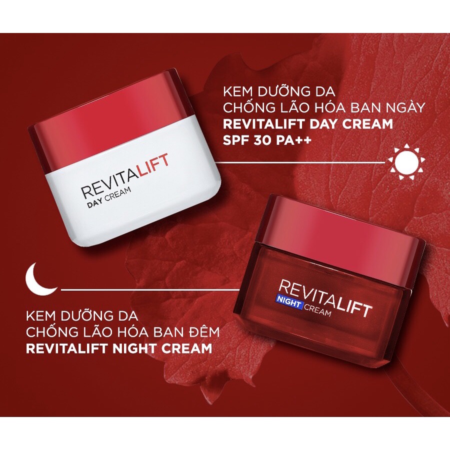 [Minisize 20ml] Kem Dưỡng Săn Chắc Da và Giảm Nếp Nhăn Ban Đêm/Ngày L'Oreal Revitalift Anti Wrinkle Night/Day Cream 20ml