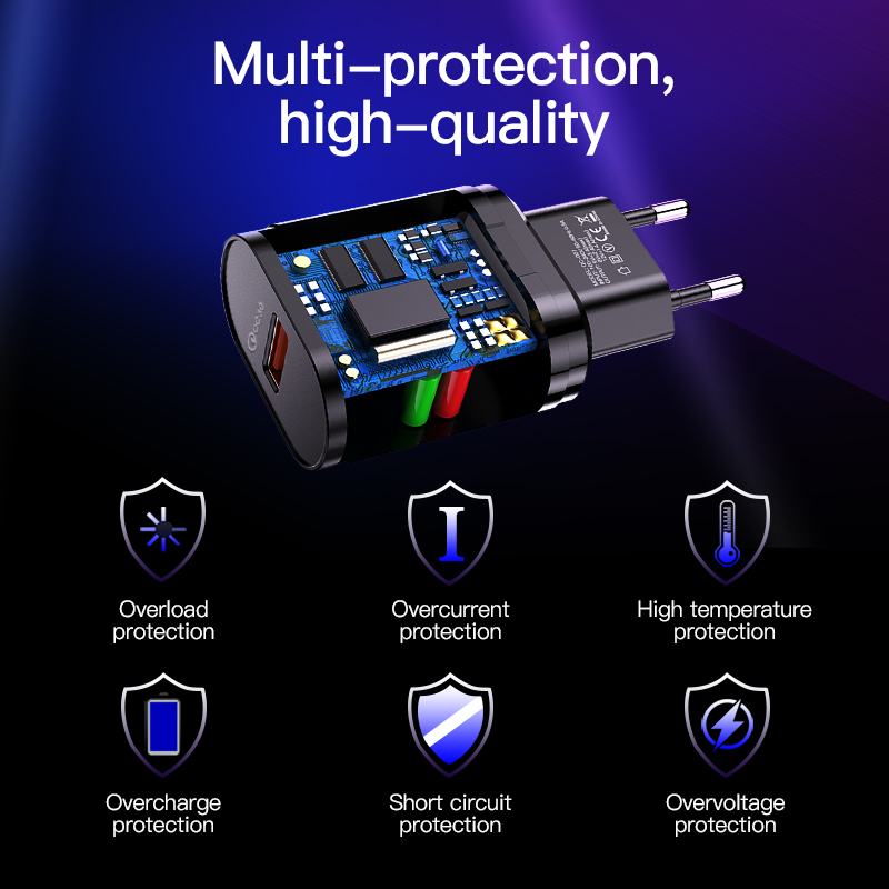 Accezz Củ Sạc Nhanh EU / US 3.0 18W 5V / 3.1A Cho Điện Thoại