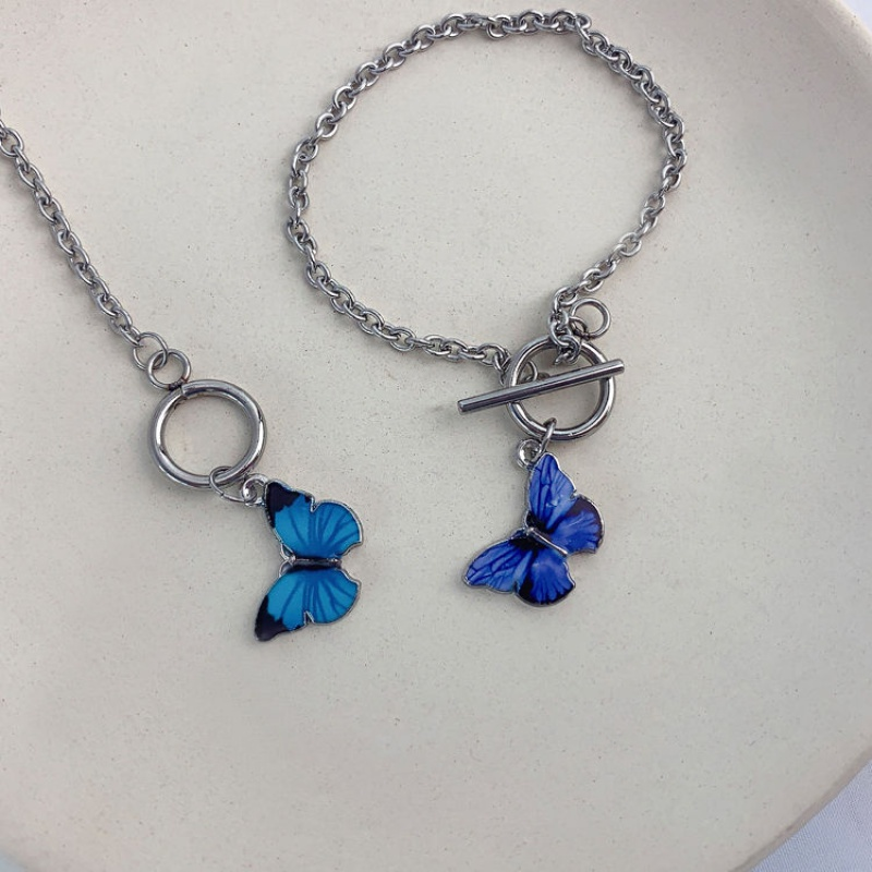 Blue butterfly bracelet Korean vintage
