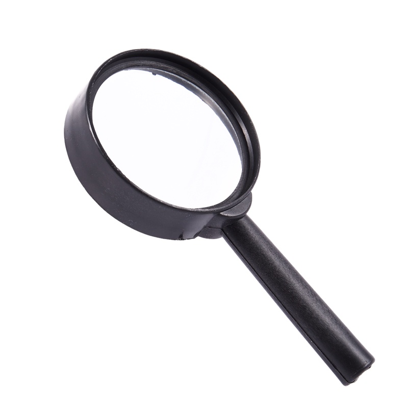 Kính lúp 3X cầm tay khung nhựa màu đen 40mm