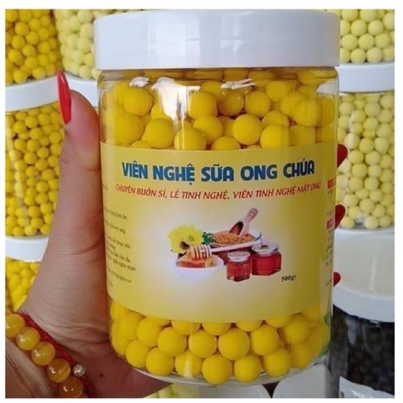 Viên Nghệ sữa mật ong chúa 500gram - T168 by handmade hoàn toàn thiên nhiên made in VIETNAM