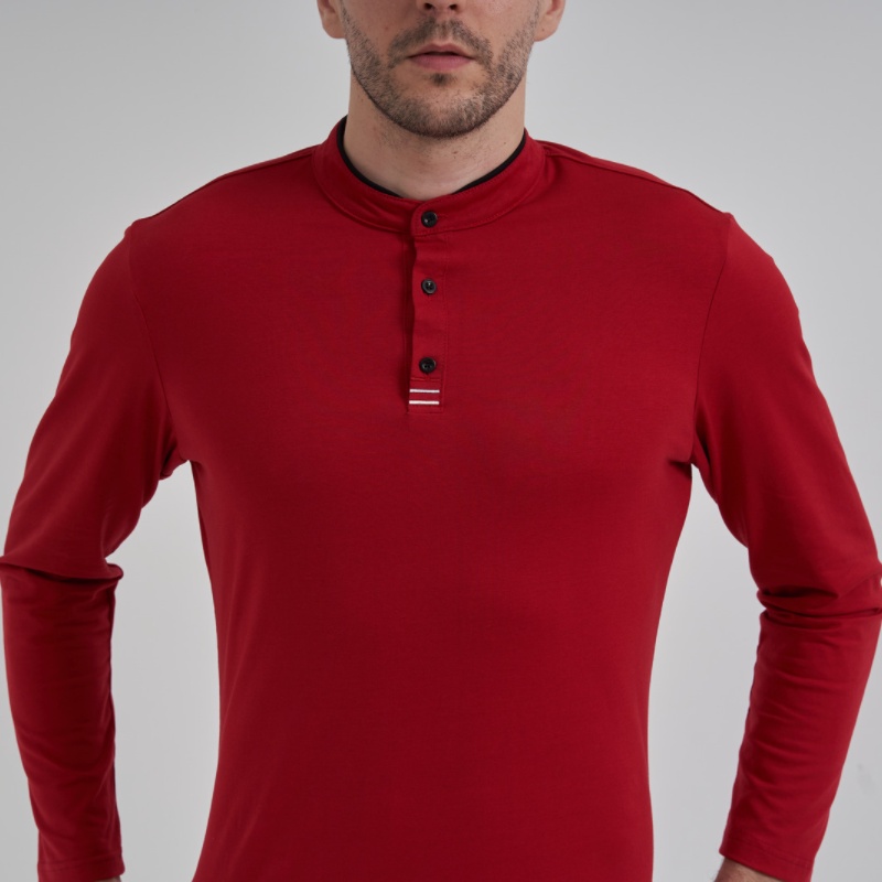 Áo thu đông nam dài tay, polo nam cổ tàu sang trọng wolmaxx chất liệu cotton mix spandex cao cấp trẻ trung năng động | BigBuy360 - bigbuy360.vn