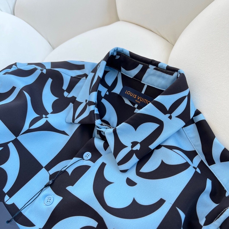 Áo sơ mi nữ dài tay hoạ tiết thương hiệu Louis Vuitton LV 2022 cao cấp
