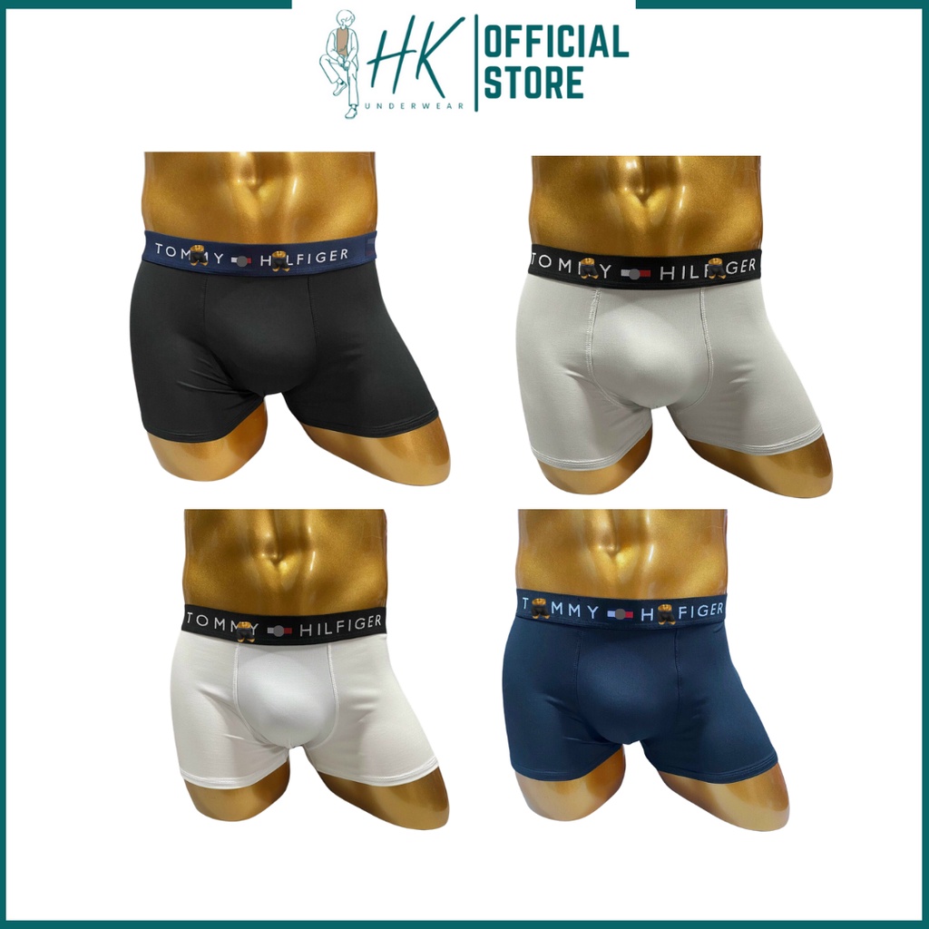 Quần Lót Nam Boxer Thun Lạnh Combo 4 Cái, Quần Sịp Nam Đùi Thun Lạnh Cao Cấp Co Giãn 4 Chiều Cực Thoáng Khí Kháng Khuẩn