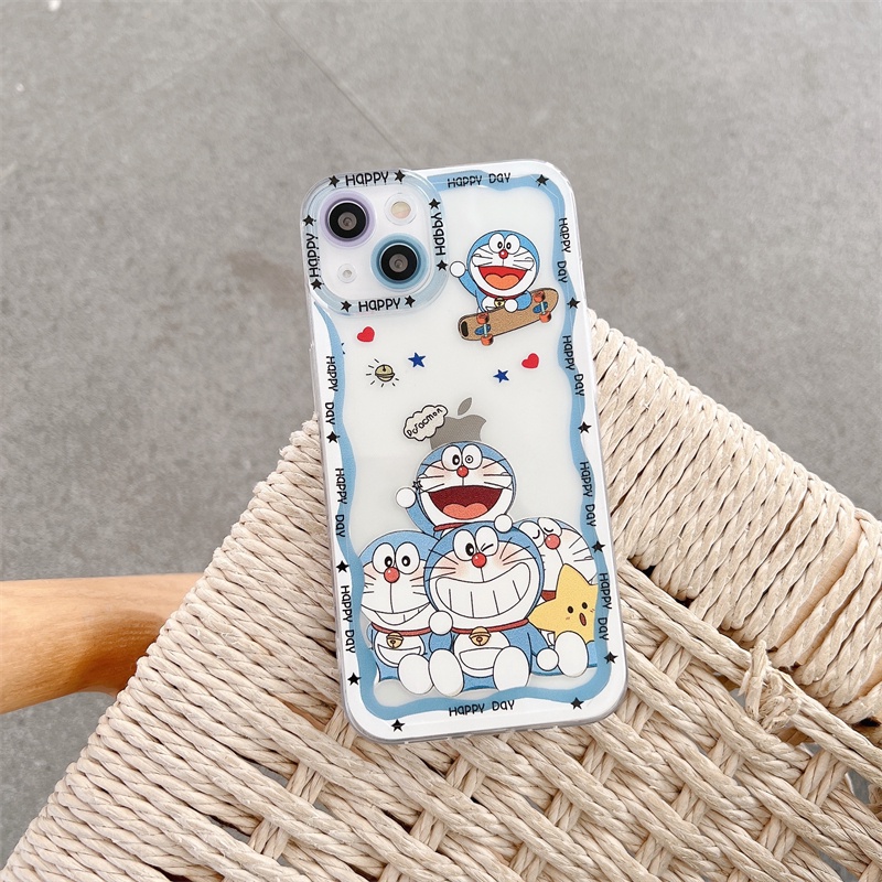 Ốp Điện Thoại Tpu Mềm Siêu Mỏng Chống Sốc In Hình Khủng Long Doraemon Cho iphone 14 13 12 11 Pro XS Max XR 7 8 Plus