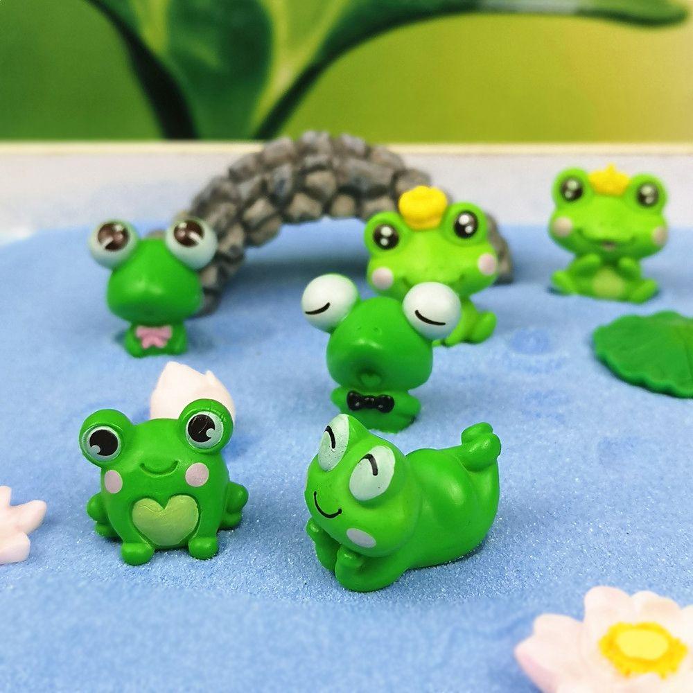 HARRIETT Mô Hình Chú Ếch Mini Bằng Nhựa Resin Thủ Công DIY Trang Trí Sân Vườn