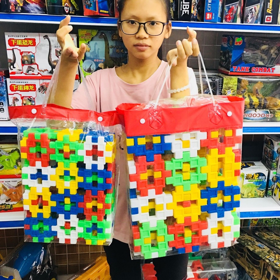 Xếp Hình Hàng Việt Nam. Xếp Hình Vuông To, Size Lớn, Trung. Dùng Trong Giáo Dục Mầm Non ( 55 Chi Tiết )