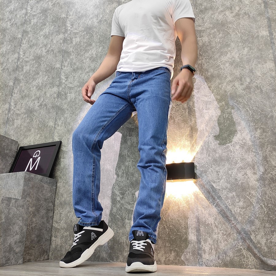 Quần jean nam ống rộng BB JEANS Q62 dáng suông không co giãn