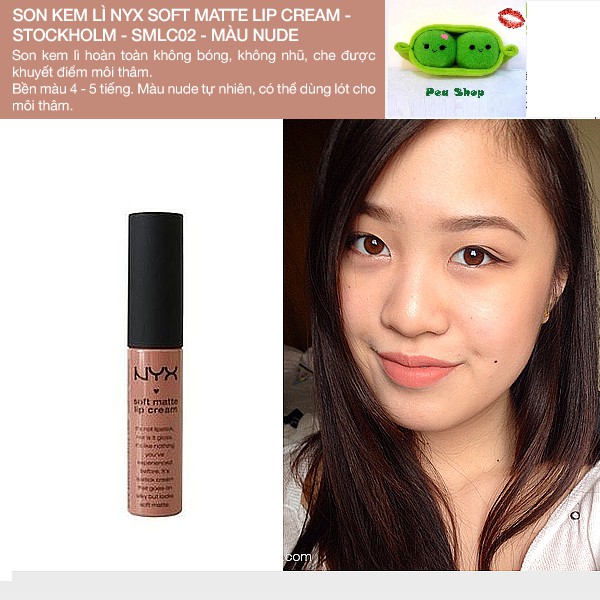 Son mini NYX Soft Matte Lip Cream - SMLC 02 Stockholm - màu nude