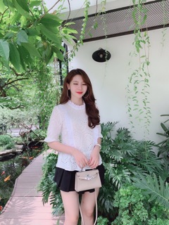 Áo sơ mi ren tiểu thư SM125