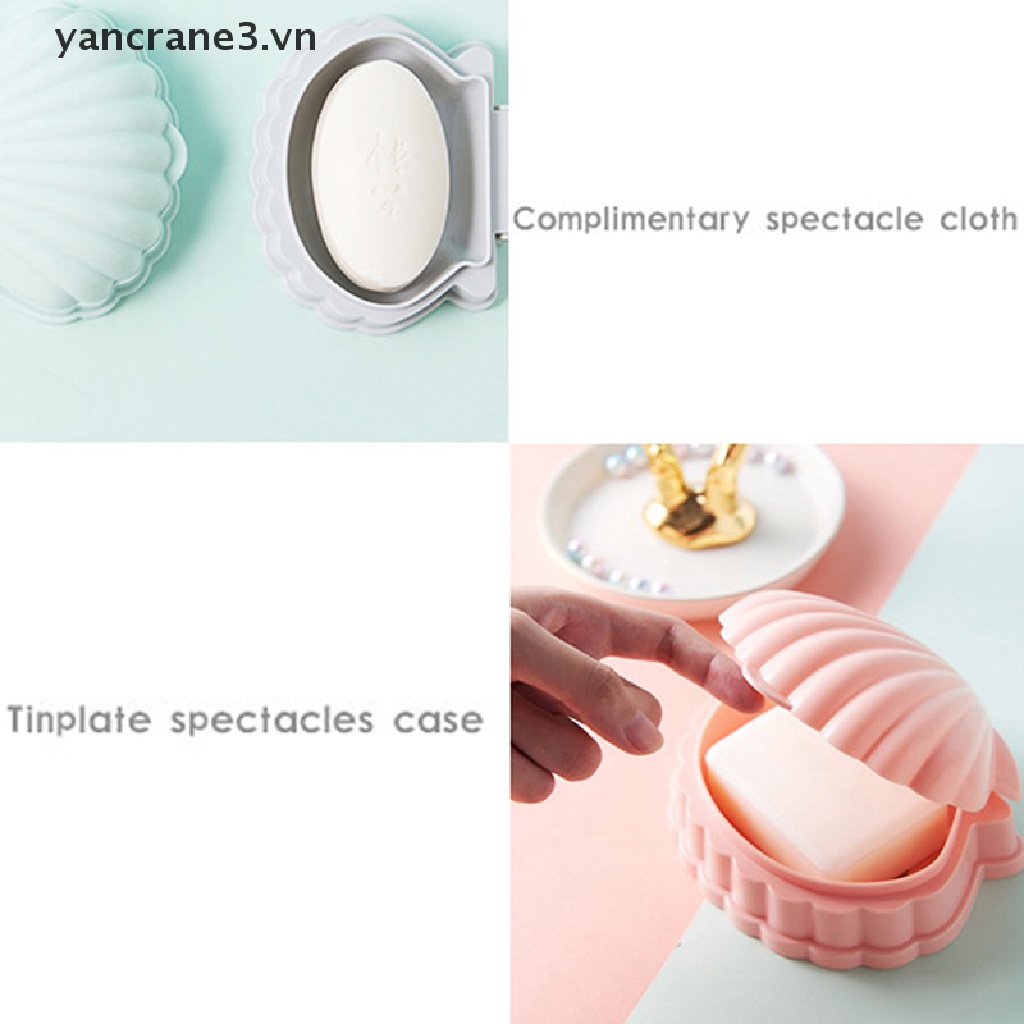 1 hộp đựng xà phòng hình vỏ sò thiết kế nhỏ gọn tiện dụng cho nhà tắm {yancrane3.vn}