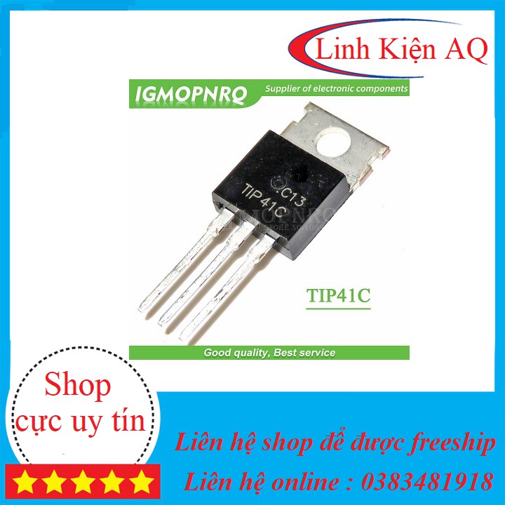 Transistor npn TIP41C TO220 6A 100V