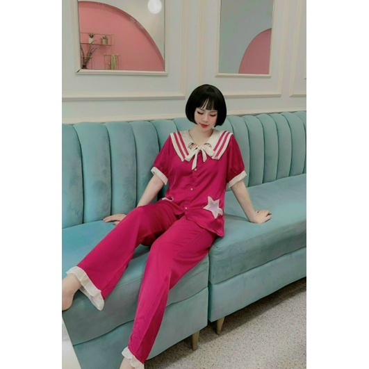 Set bộ satin mặc ngủ, mặc nhà thoáng mát