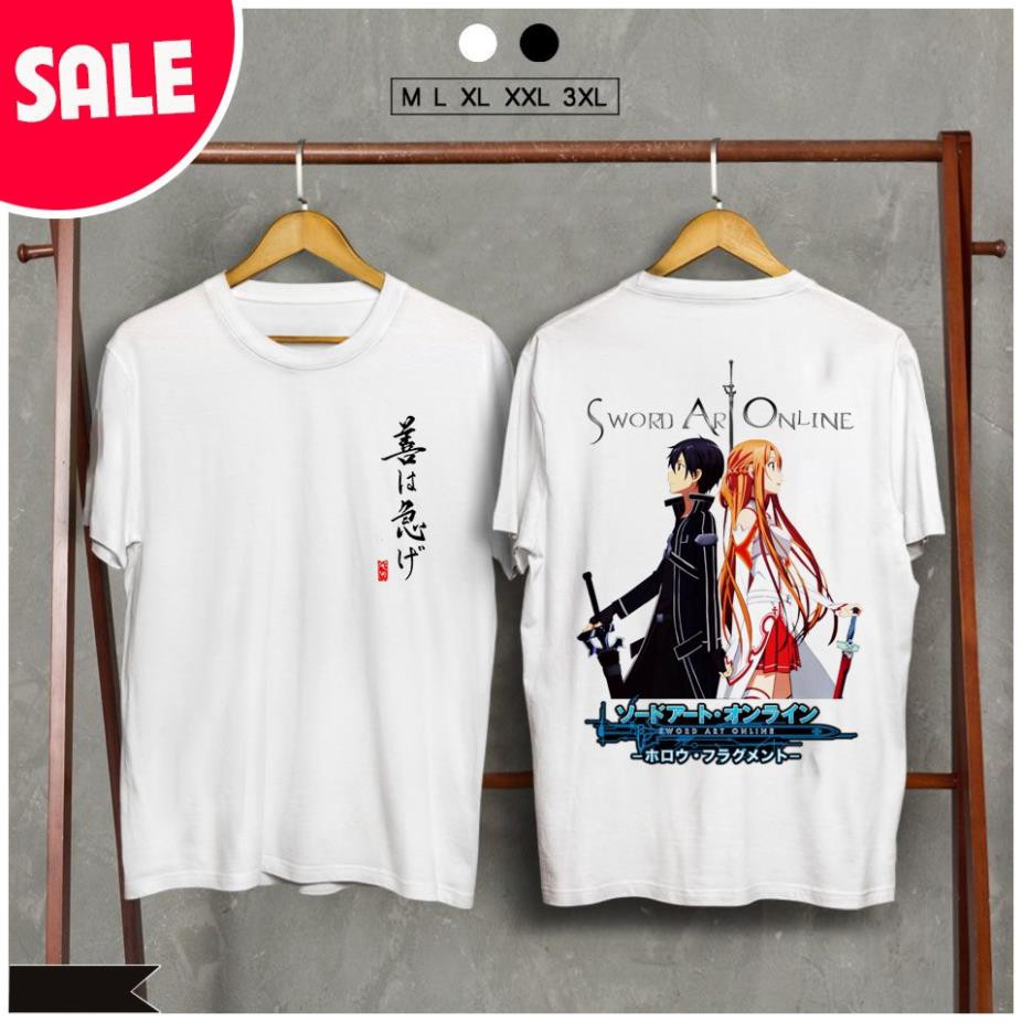 HÓT-  🔥Mẫu HOT🔥 Áo thun unisex | áo kirito asuna cực ngầu giá tận xưởng - có size cho trẻ em