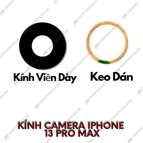 Kính camera i.phone 13 pro max kèm keo dán