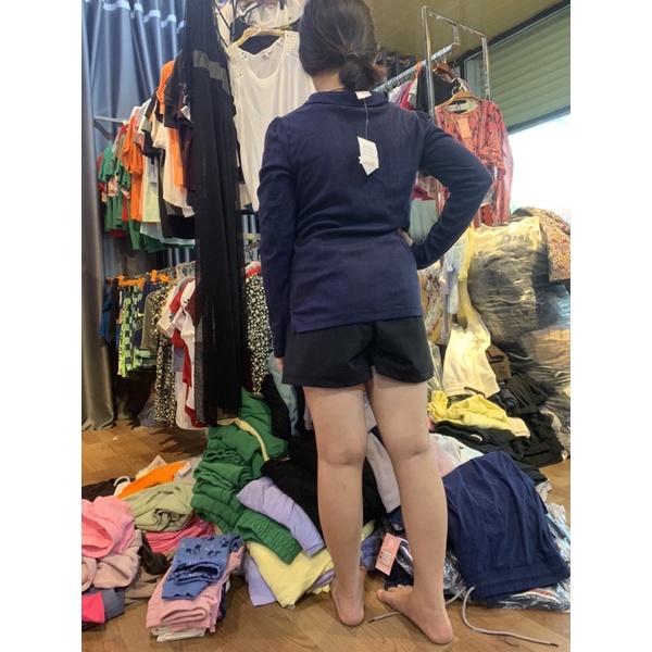 Áo cotton thu đông cổ bẻ bé gái, hàng dư