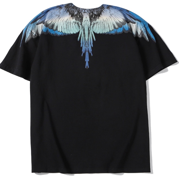 Áo thun cotton MARCELO BURLON in họa tiết thời trang cho nam và nữ