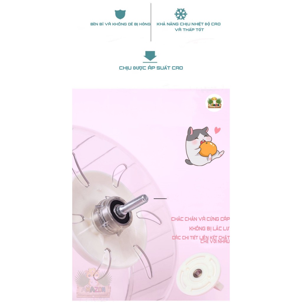 wheel chạy mika cao cấp zoong cho hamster[ không kèm đế ]