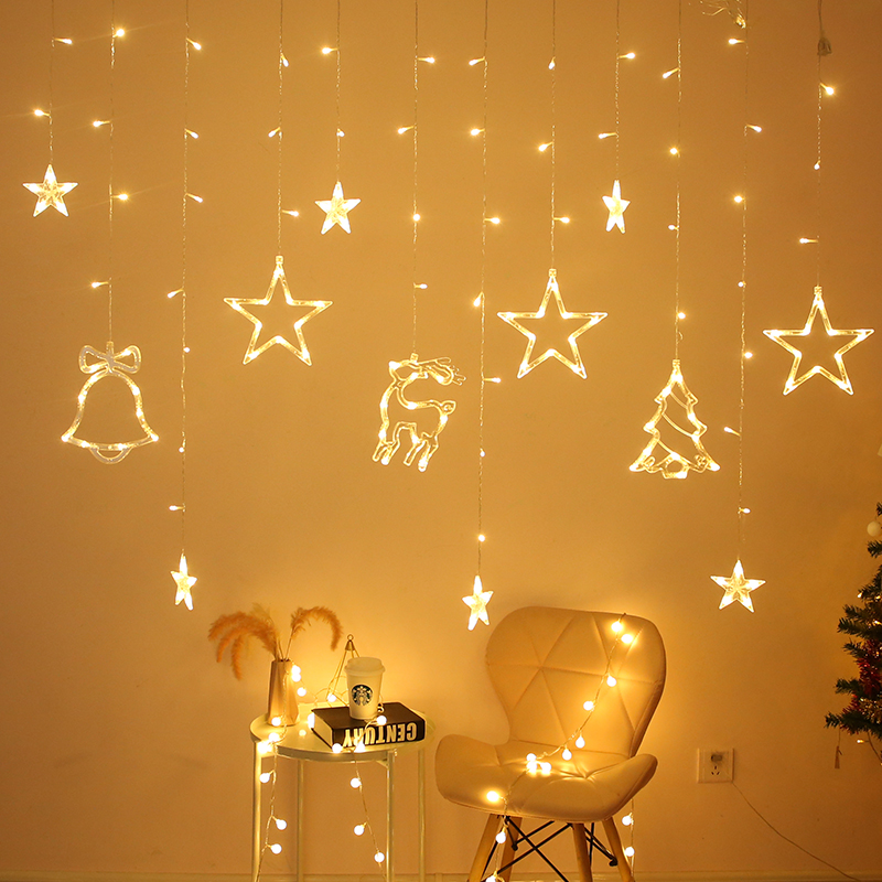 Dây đèn LED hình vòng hoa trang trí Giáng Sinh độc đáo