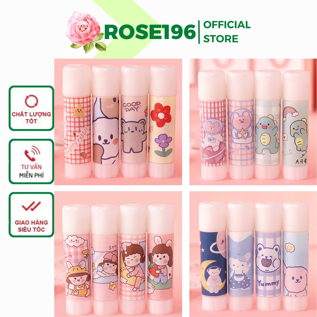 Hồ khô dán giấy thủ công siêu cute ROSE196