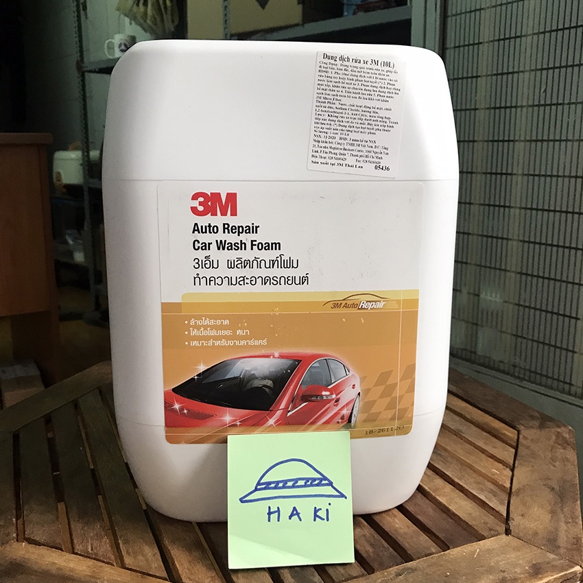 Xà bông rửa xe bọt tuyết, rửa xe máy, xe ô tô, nước rửa xe bọt tuyết 3M CAR WASH FOAM CAN 10L