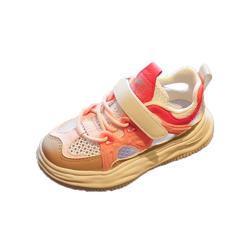 Giày Thể Thao Đế Mềm Phối Lưới Thoáng Khí Thoải Mái Phong Cách Hàn Quốc Thời Trang Mùa Hè Cho Bé Trai Và Gái