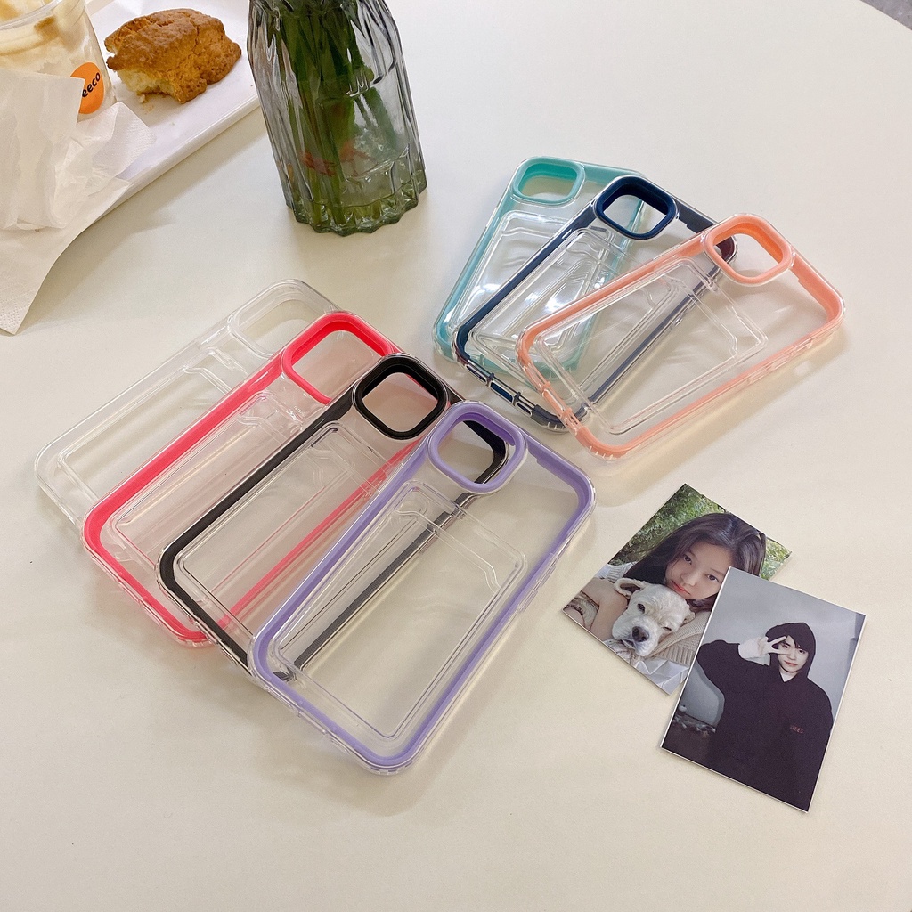 Ốp Điện Thoại Silicon Siêu Mỏng 3 Trong 1 Cho iPhone 14 13 Pro Max 12 Pro Max 12 Mini 11 Pro Max XS Max XR SE 2020 i6 6s 7 8 Plus