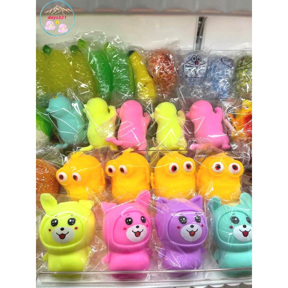 Squishy Mochi hình minion mèo con doremon con báo mềm mịn dễ thương chân thực giảm stress co dãn đàn hồi ngộ nghĩnh bóp