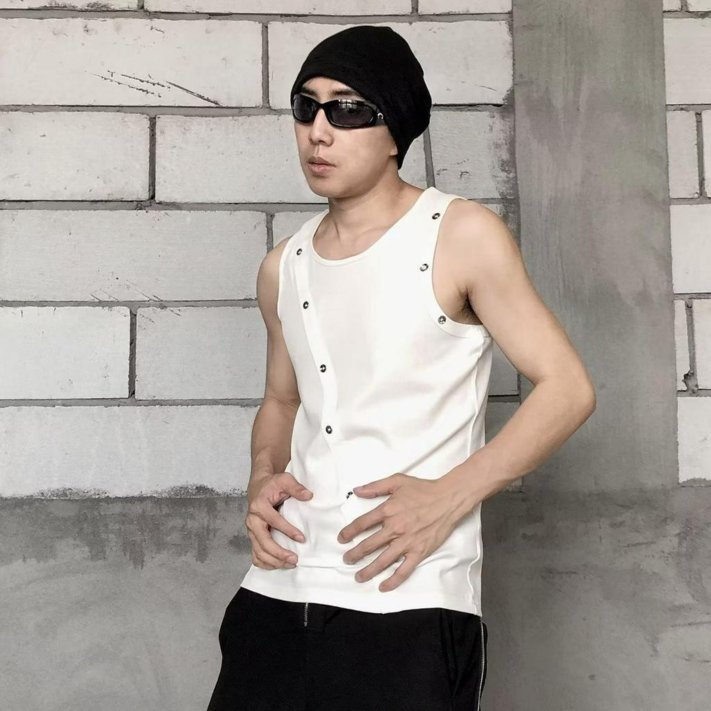 Áo Thun Ba Lỗ Cổ Tròn Mỏng Thời Trang Mùa Hè Dành Cho Nam M-2XL 2 Màu Lựa Chọn