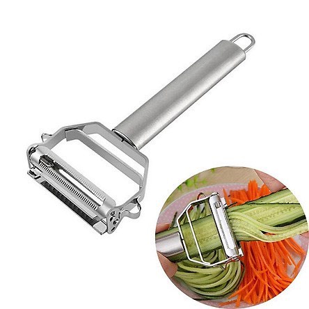 Nạo Rau Củ INOX Cao Cấp Đa Năng 3 in 1 - bào rau củ quả inox và bào sợi inox tiện lợi