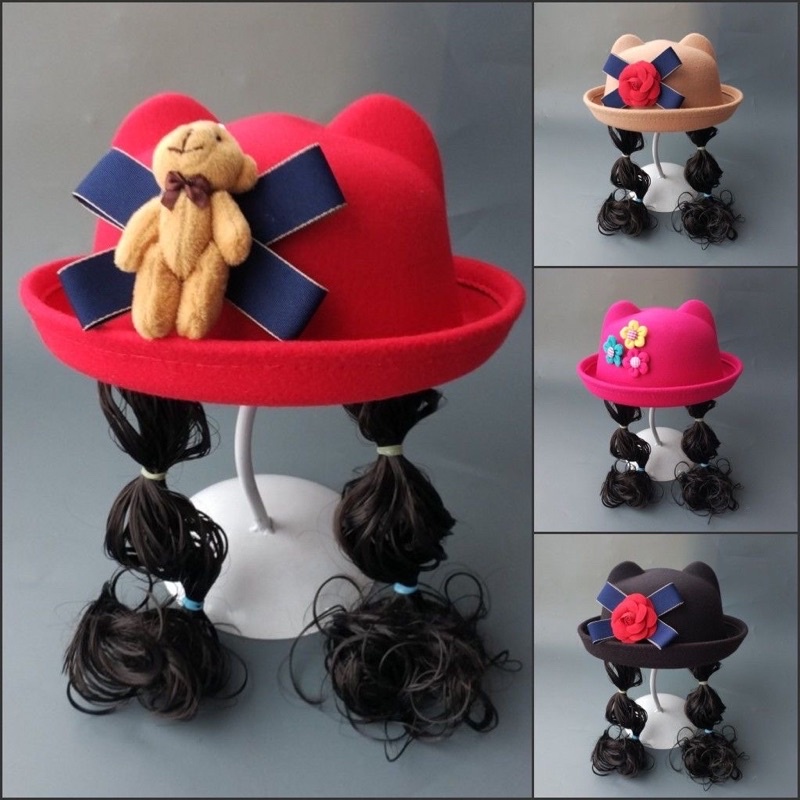 Nón gấu tai mèo cho bé 2-10 tuổi