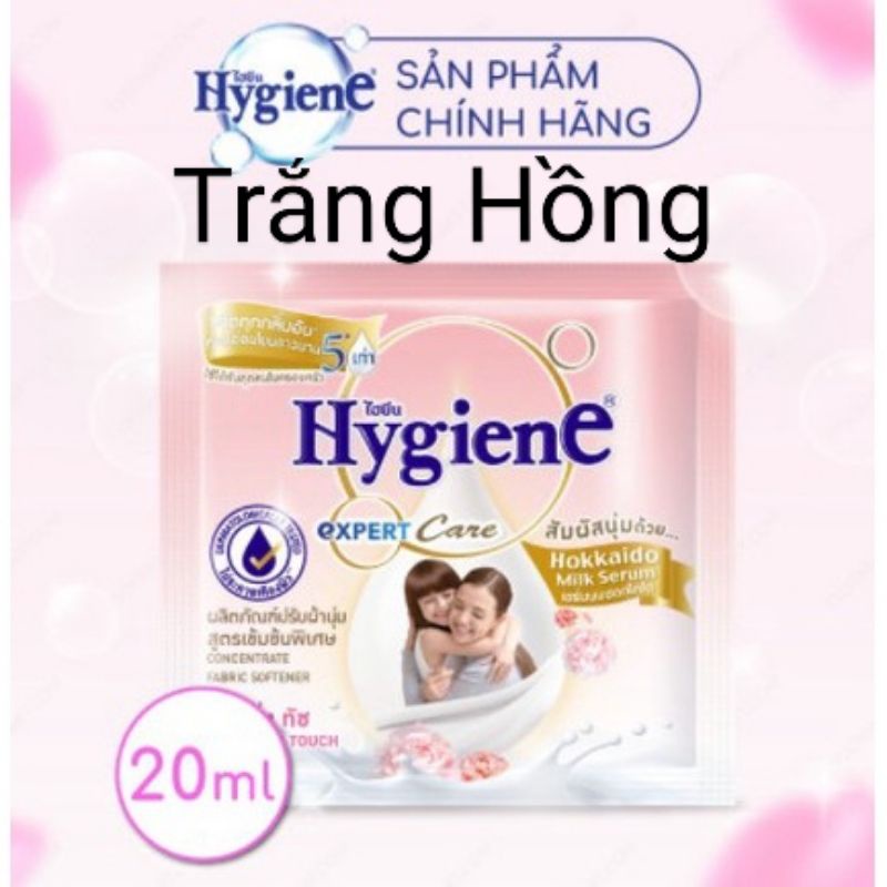 Nước xả vải hygiene 20ml của Thái Lan - 01 dây 12 gói đủ màu