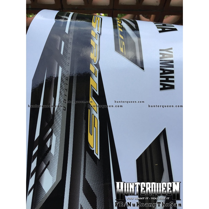 Tem rời Sirius - Tem 2014, đen trắng - Thiết kế theo yêu cầu, chỉnh sửa theo ý. Sắc nét, bền màu