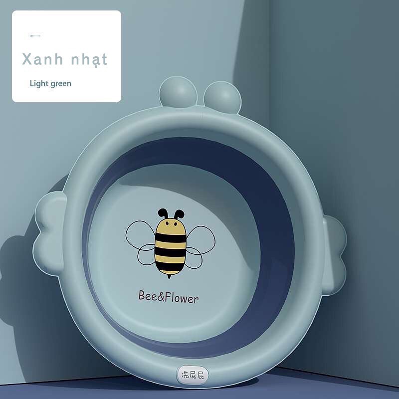 Thau chậu rửa mặt gấp gọn hình Ong Bee & Flower cho bé