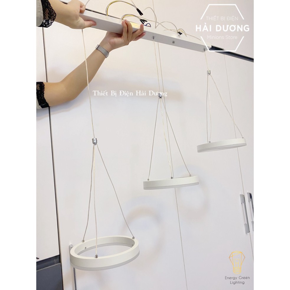 Đèn Thả Trang Trí - Đèn Thả Trần 3 Vòng Tròn TLVM20x3 Kiểu Dáng Hiện Đại - 3 Chế Độ Ánh Sáng - Phù Hợp Mọi Không Gian