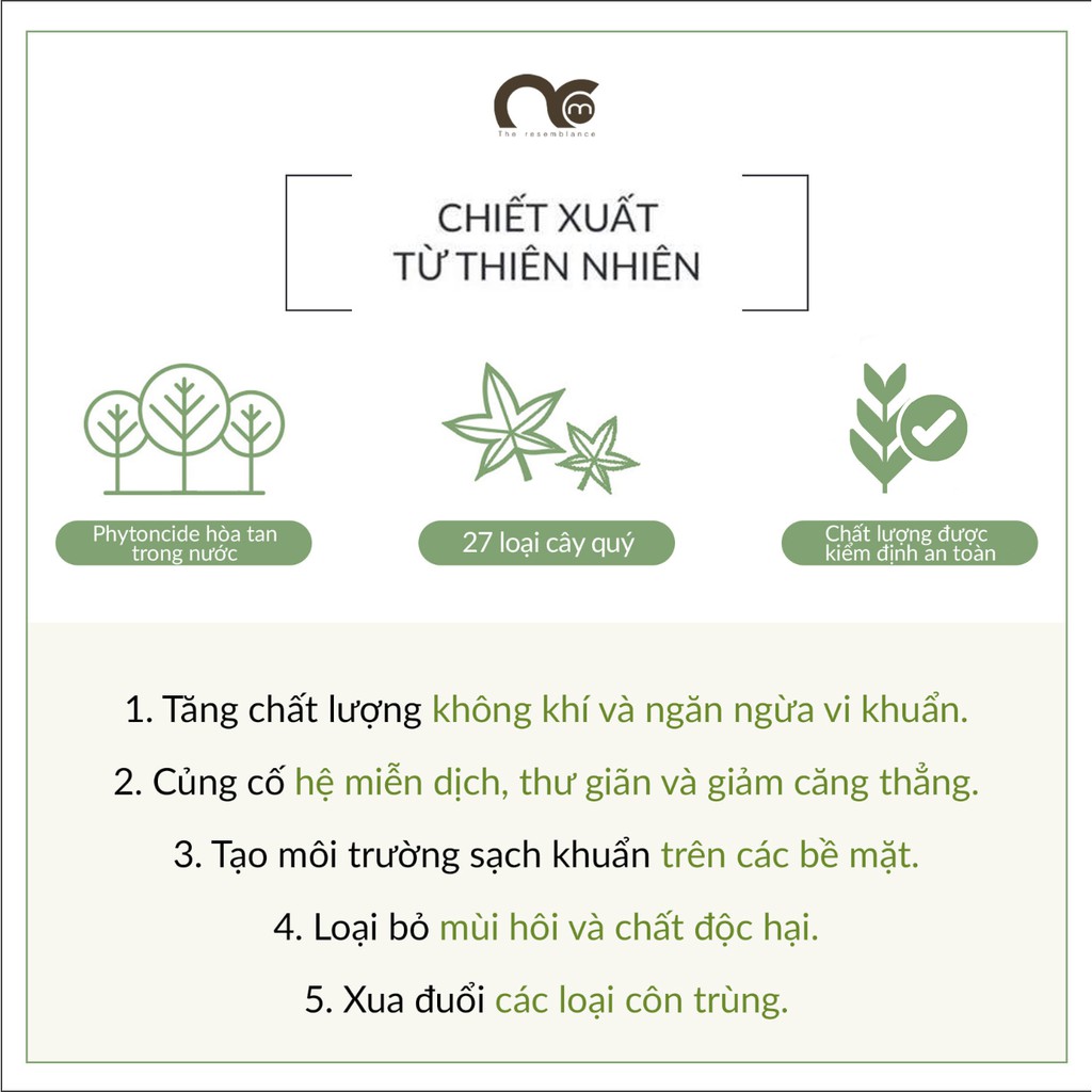 Xịt khuẩn  Phytoncide nguyên chất Mamachi thanh lọc & làm sạch không khí, đồ dùng (Pure Phytoncide)