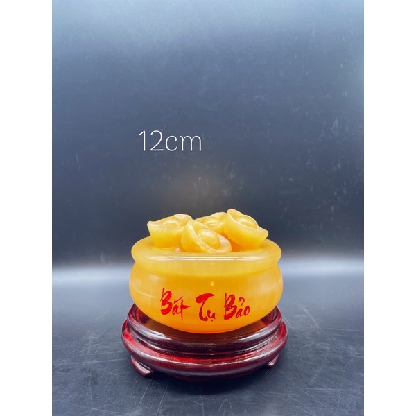 Bát Tụ Bảo Đá Ngọc Hoàng Long Hàng Việt Phong Thuỷ+ Kèm Đế Gỗ