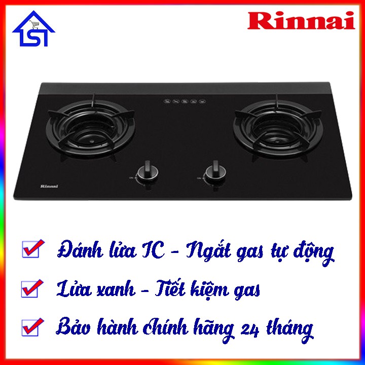 Bếp Gas Âm Rinnai RVB-2I(AB), Ngắt Gas Tự Động, Tiết Kiệm 30% Gas, Bảo Hành Chính Hãng 24 Tháng