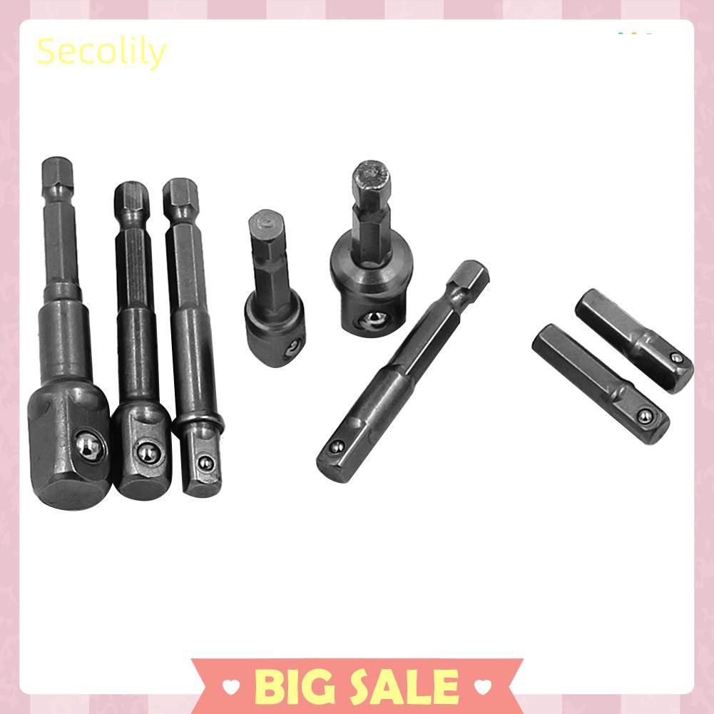 BITS Set 8 Đầu Nối Mũi Khoan Lục Giác 1 / 4 &quot;3 / 8&quot; 1 / 2