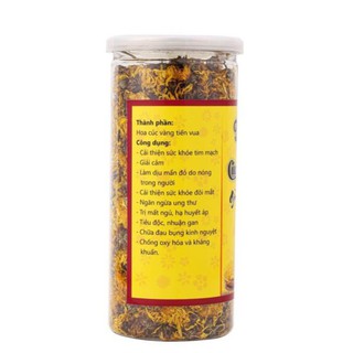 Trà hoa cúc vàng Tiến Vua hộp dài 150g chuyên dùng làm quà thờ biếu, trà hoa cúc giải nhiệt và thanh lọc cơ thể - TCD